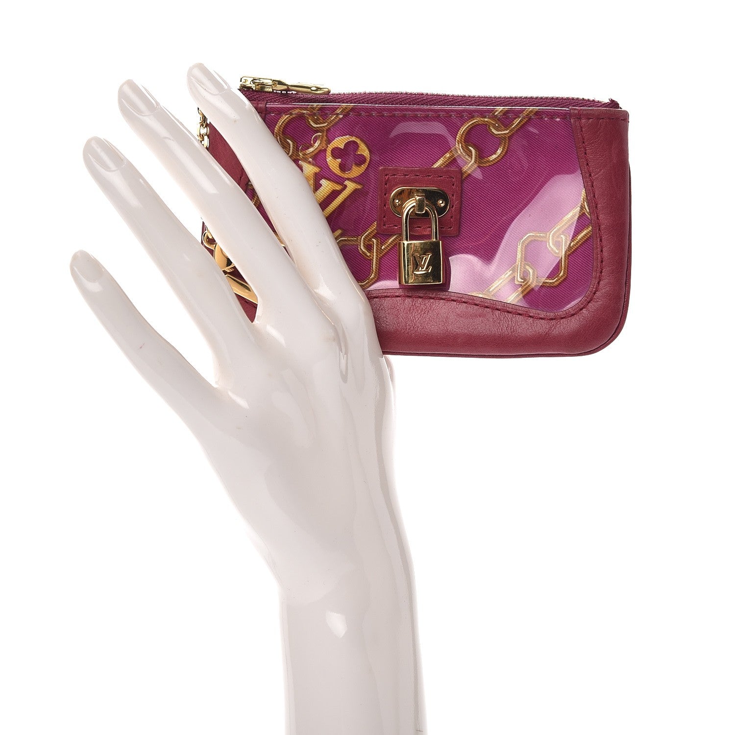 Louis Vuitton Monogram Charms Key Pouch Fuchsia 2 of 7