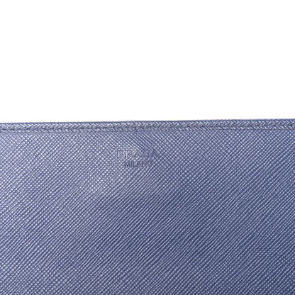 Prada Saffiano Metal Oro Chain Wallet Baltico 6 of 10