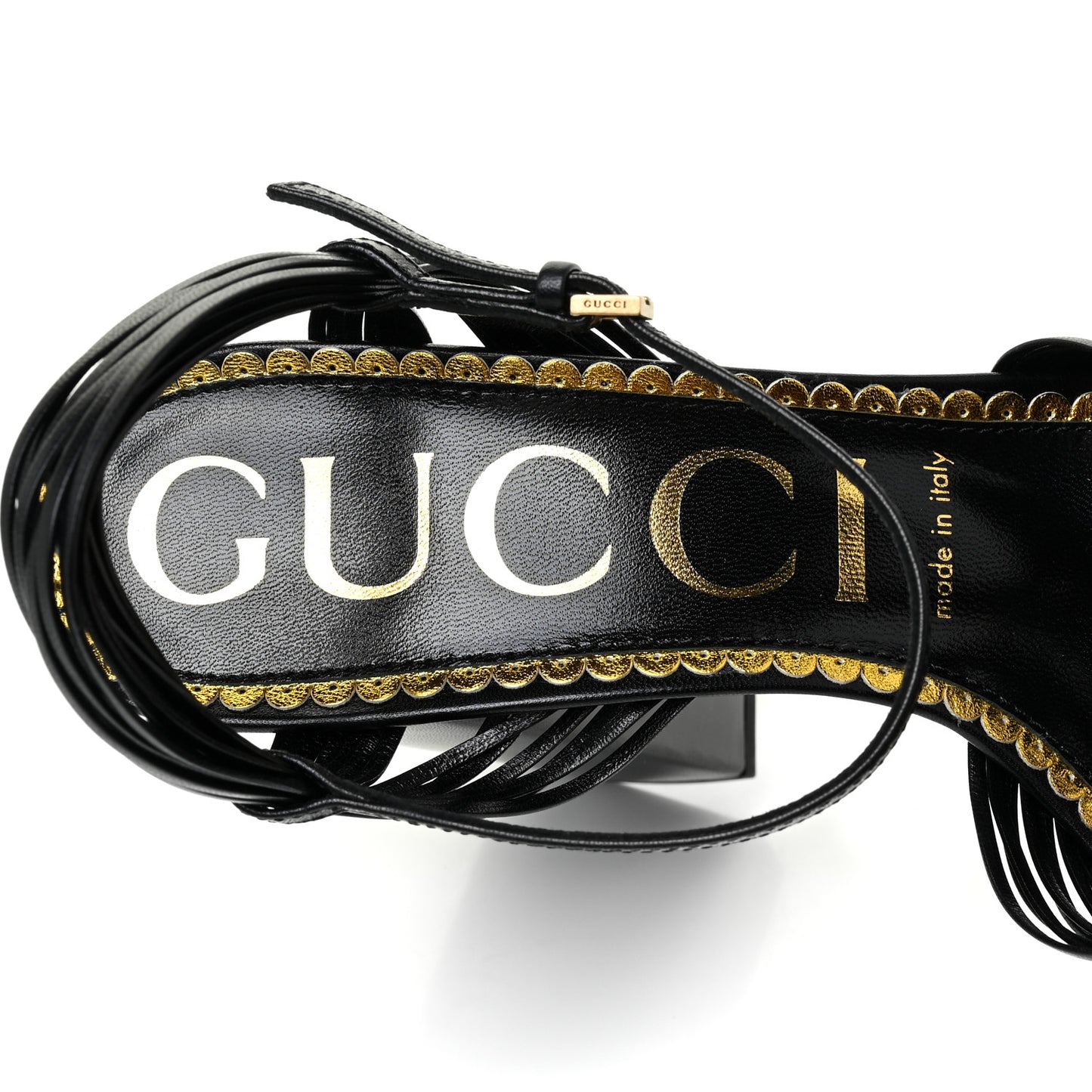 Malaga Kid Crawford Knotted Strap Platform Sandals 38.5 Black