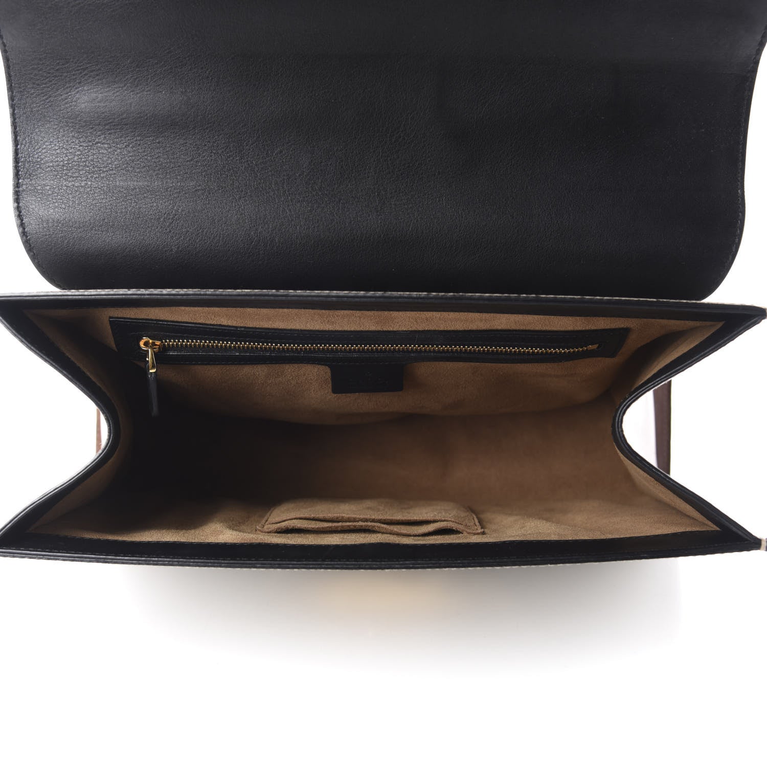 Gucci GG Supreme Monogram Calfskin Medium Padlock Top Handle Bag Beige Black Cuir 5 of 13