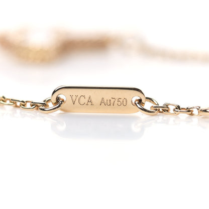Van Cleef & Arpels 18K Yellow Gold Mother of Pearl Sweet Alhambra Butterfly Bracelet 4 of 6
