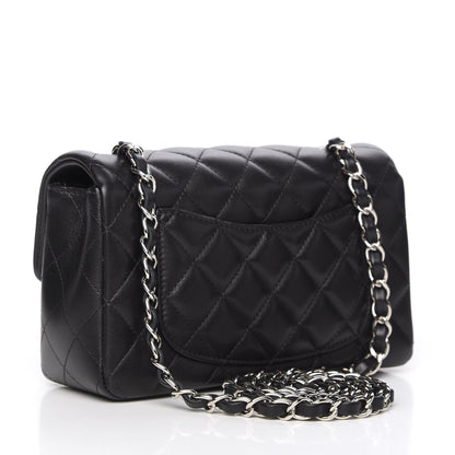 Chanel Lambskin Quilted Mini Rectangular Flap Black 3 of 12