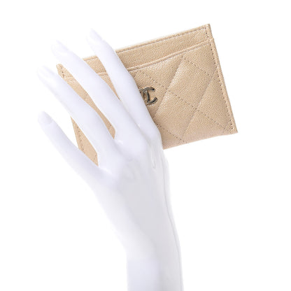 Chanel Iridescent Caviar Quilted Card Holder Beige 2 of 10
