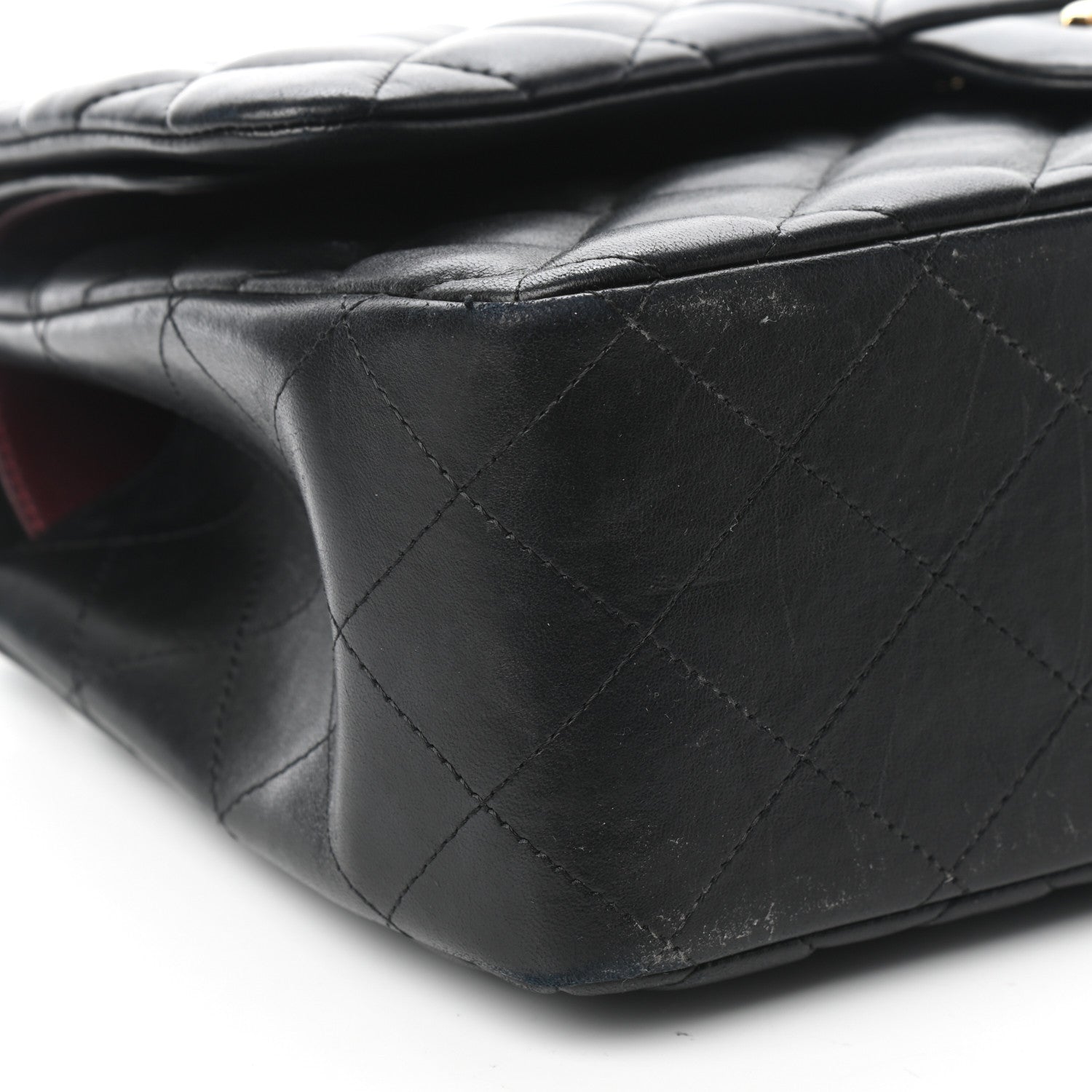 Chanel Lambskin Quilted Jumbo Double Flap Black 6 of 10