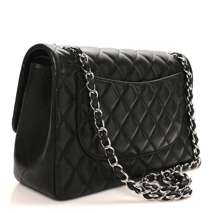 Chanel Lambskin Quilted Jumbo Double Flap Black 3 of 10