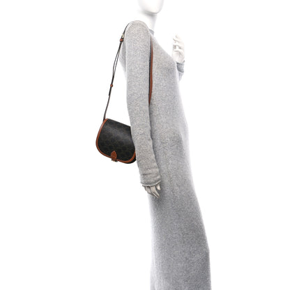 Celine Triomphe Canvas Medium Folco Bag Tan 2 of 9