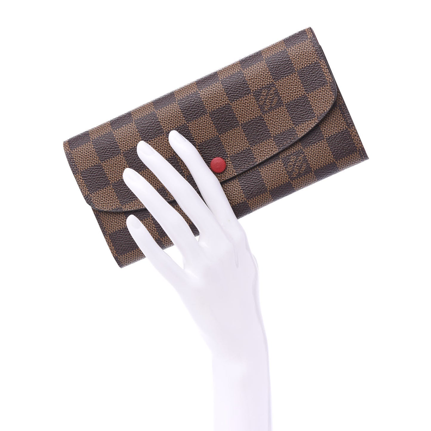 Damier Ebene Emilie Wallet Red