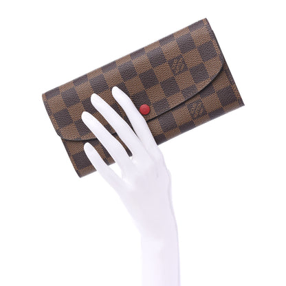 Louis Vuitton Damier Ebene Emilie Wallet Red 2 of 11
