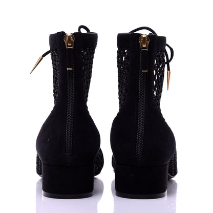 Christian Dior Suede Resille Naughtily-D 30mm Ankle Boots 39.5 Black 5 of 11