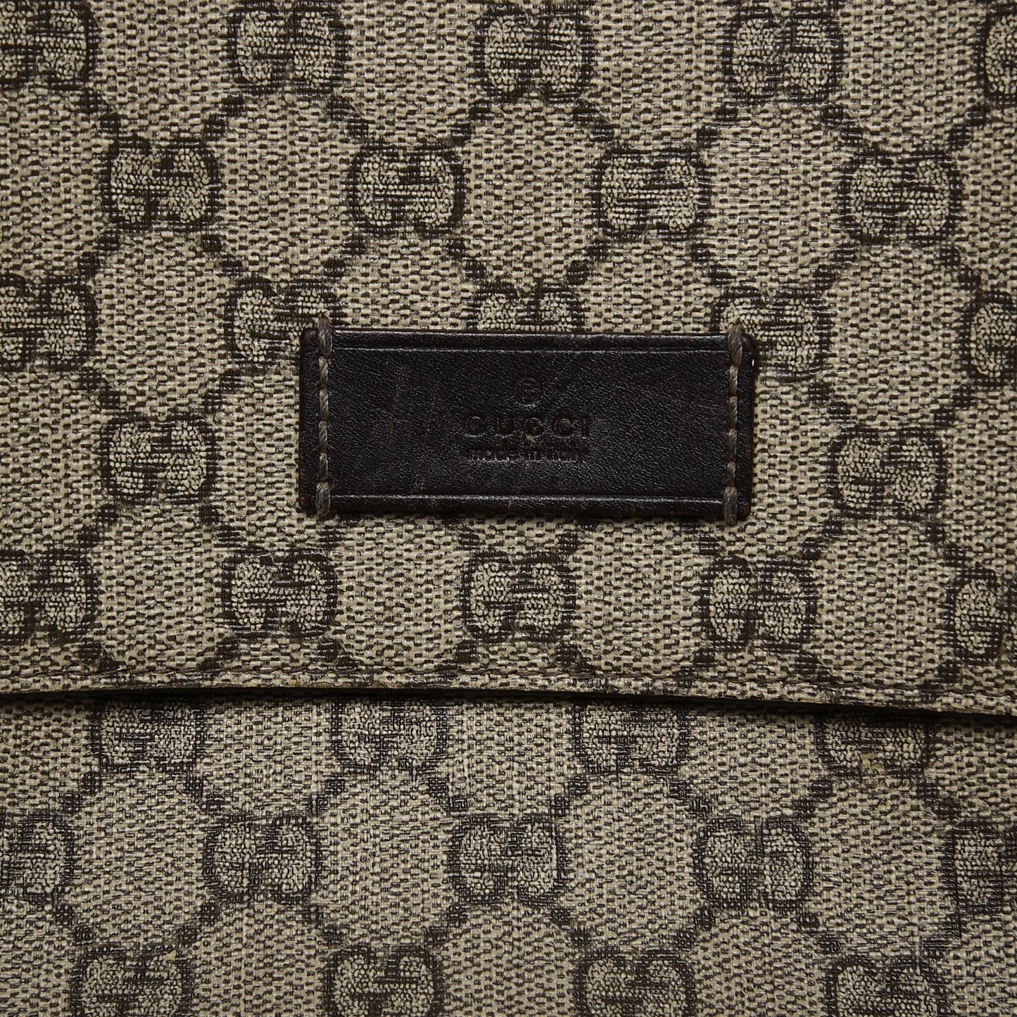 GG Plus Monogram Messenger Diaper Bag Dark Brown