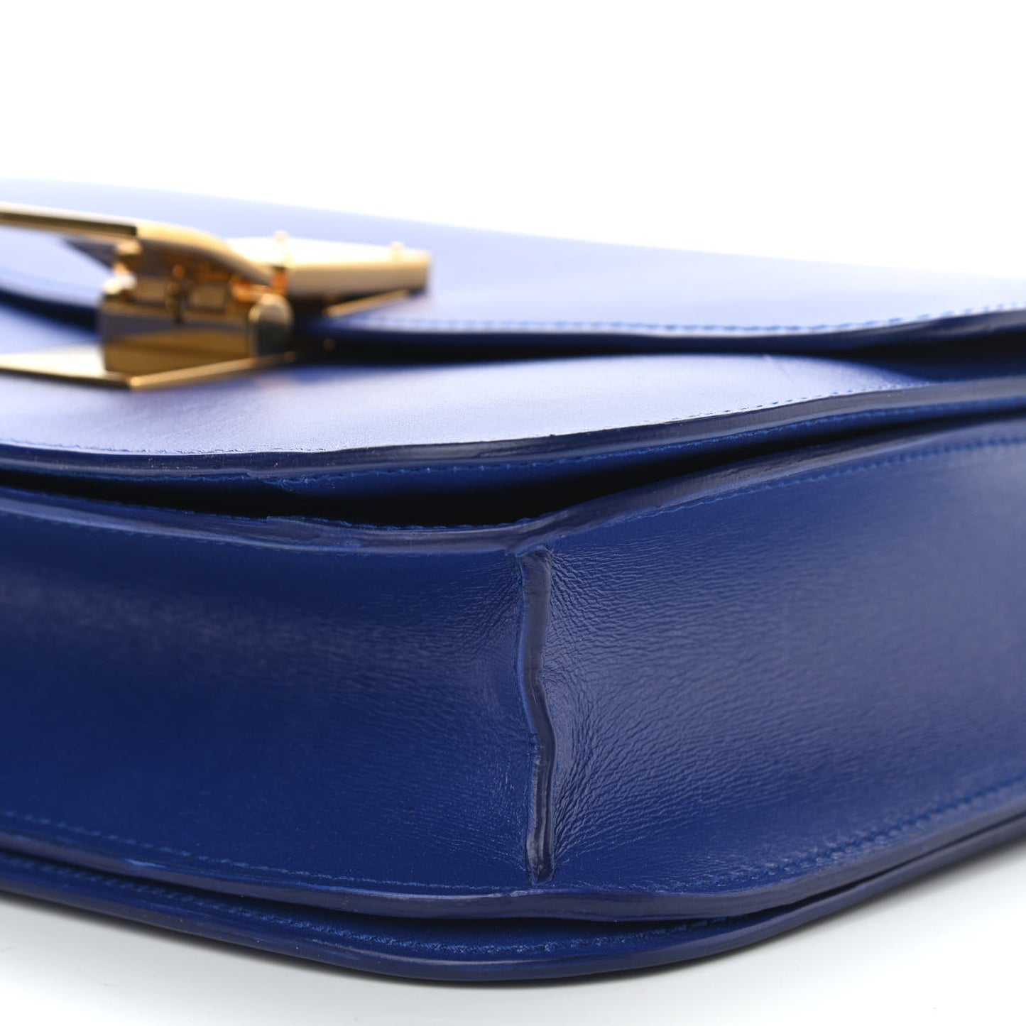 Box Calfskin Medium Classic Box Flap Bag Indigo