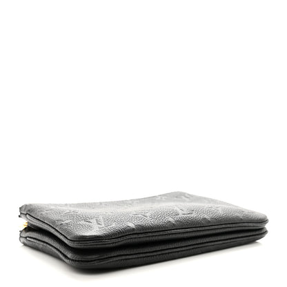 Louis Vuitton LOUIS VUITTON Empreinte Double Zip Pochette Black 4 of 10