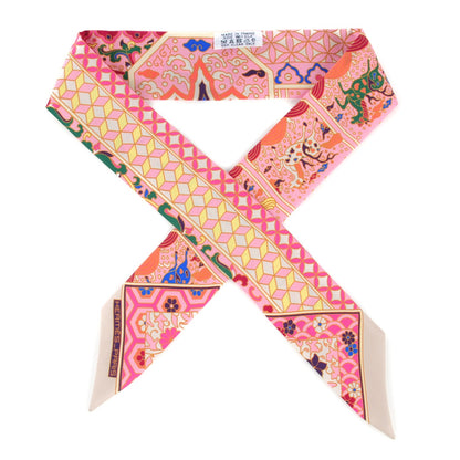 Hermes Silk Collections Imperiales Twilly Beige Rose Vert 1 of 4