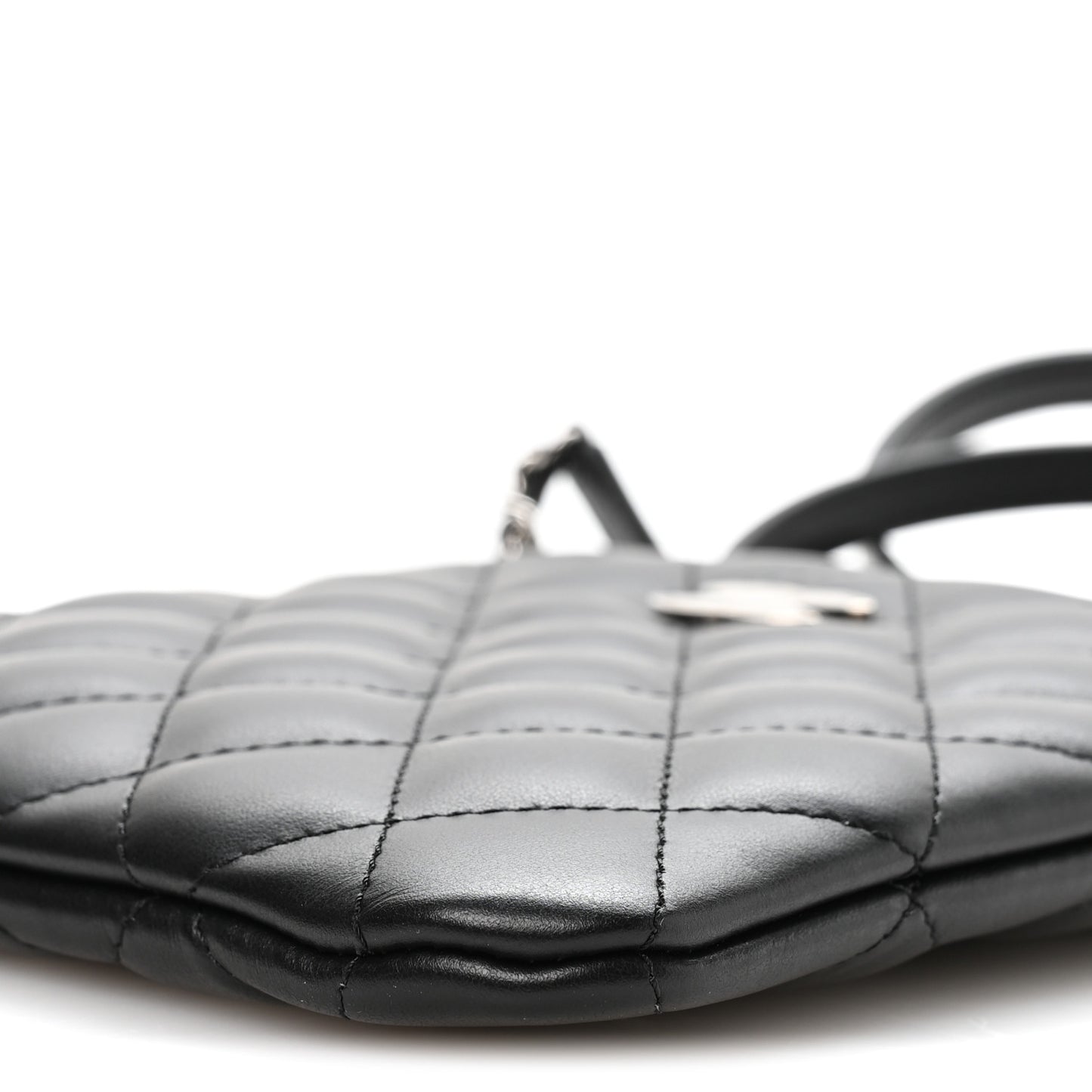 Lambskin Quilted Uniform Crossbody Bag Black