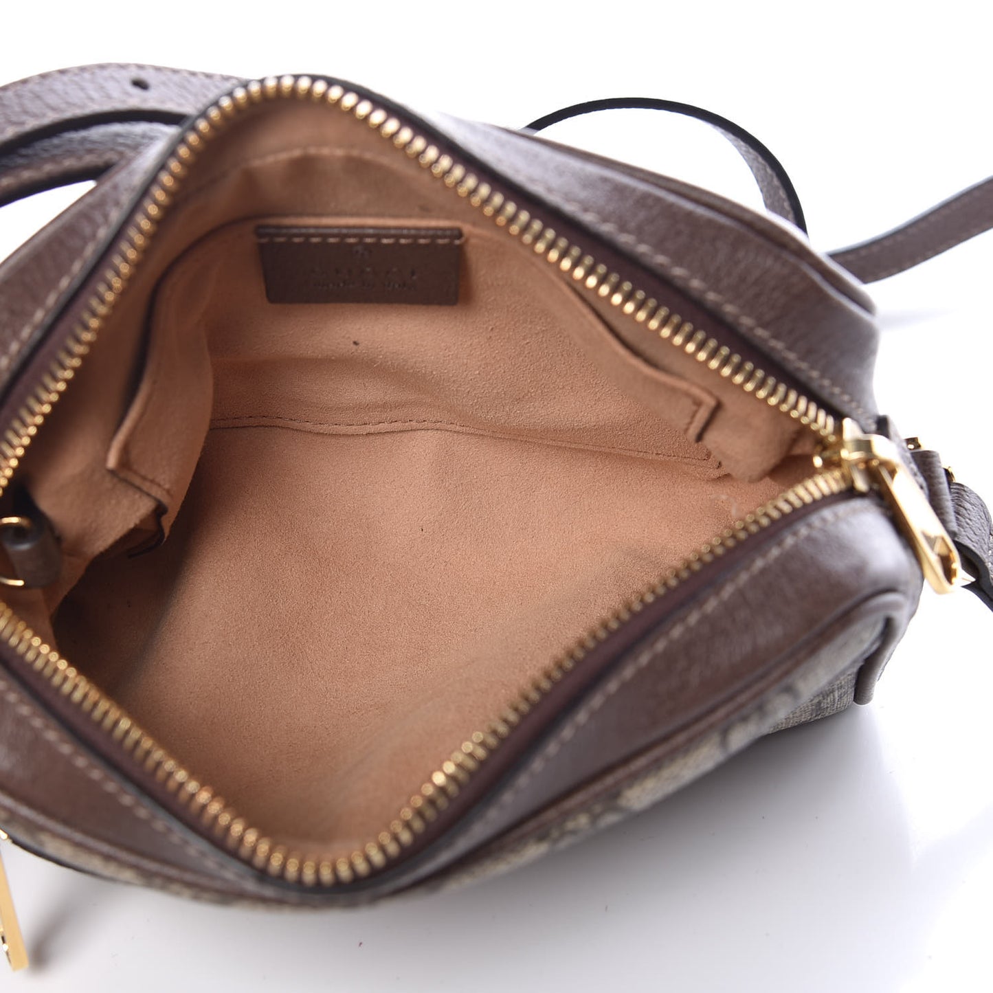 GG Supreme Monogram Web Mini Ophidia Shoulder Bag Brown