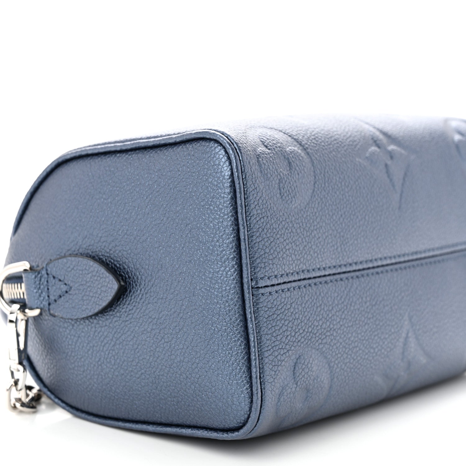 Louis Vuitton Metallic Empreinte Monogram Giant Speedy Bandouliere 20 Navy Nacre 8 of 10