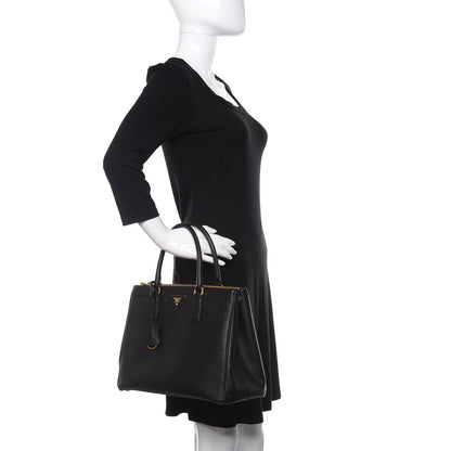 Prada Saffiano Medium Galleria Double Zip Tote Black 3 of 10