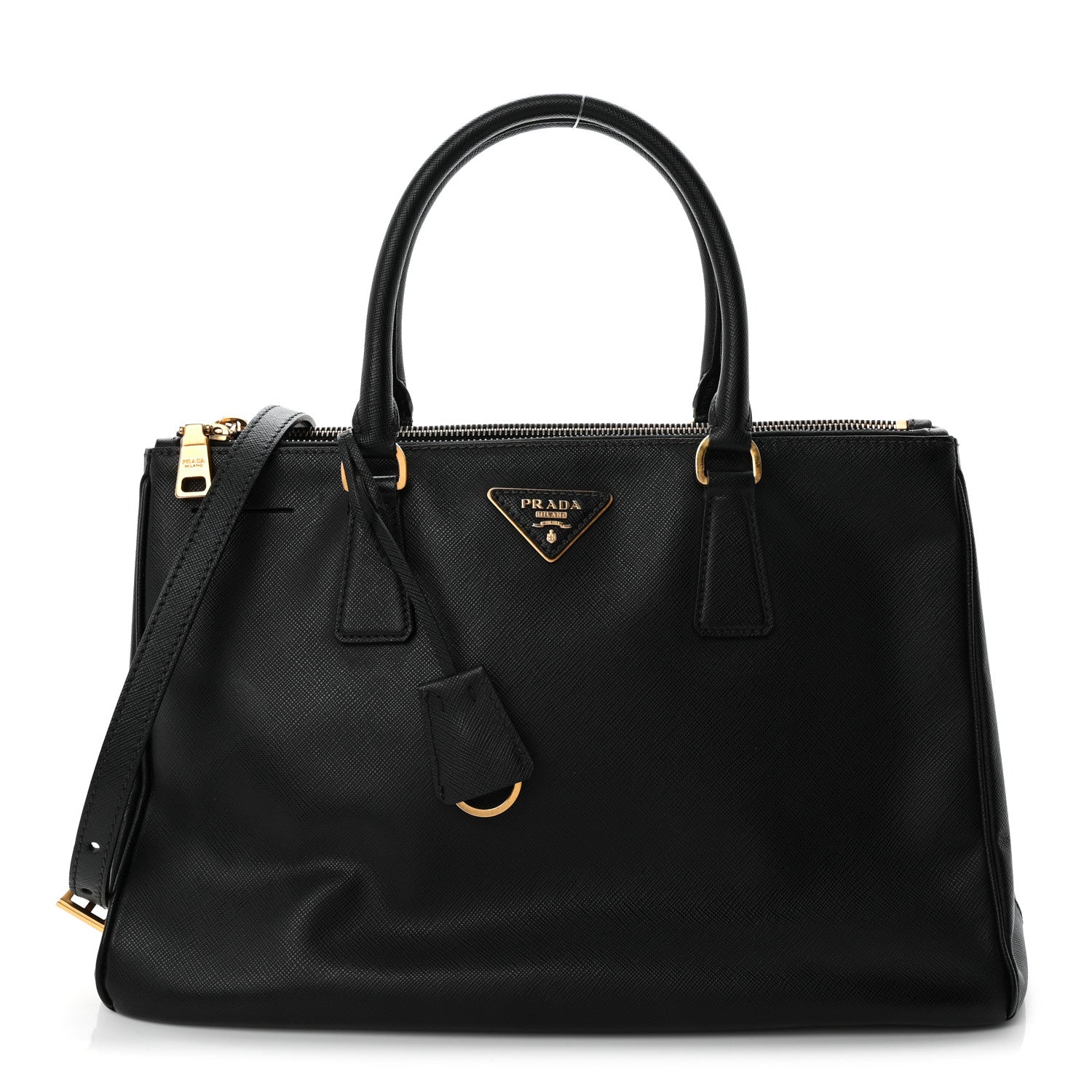 Prada Saffiano Medium Galleria Double Zip Tote Black 1 of 11
