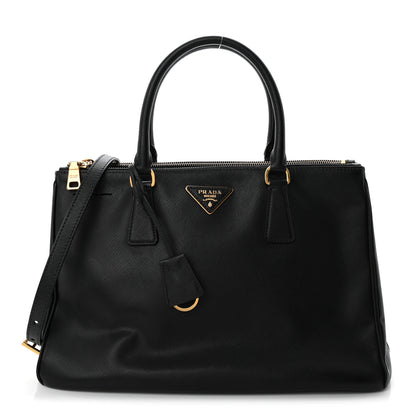 Prada Saffiano Medium Galleria Double Zip Tote Black 1 of 11
