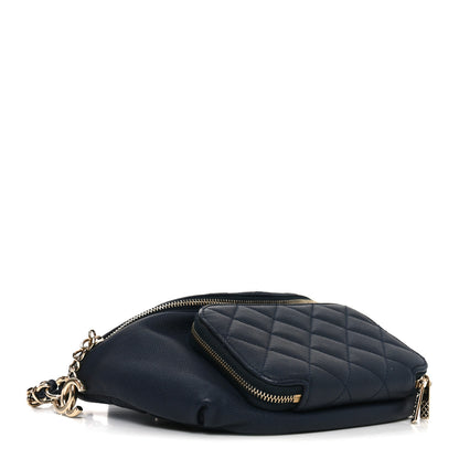 Chanel Caviar Quilted Business Affinity Waist Belt Bag Navy 3 of 8