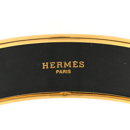 Hermes Enamel Printed Torana Elephants Wide Bracelet 62 3 of 3
