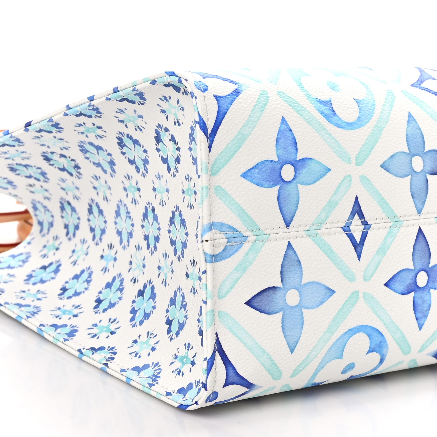 Louis Vuitton Monogram Tiles By The Pool Onthego MM Lagoon Blue 8 of 9