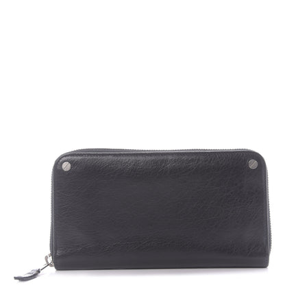 Balenciaga Agneau Arena Nappa Glover Classic Continental Zip Around Wallet Black 1 of 9
