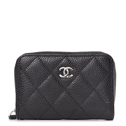 Chanel Caviar Quilted Zip Coin Purse Black 1 of 7