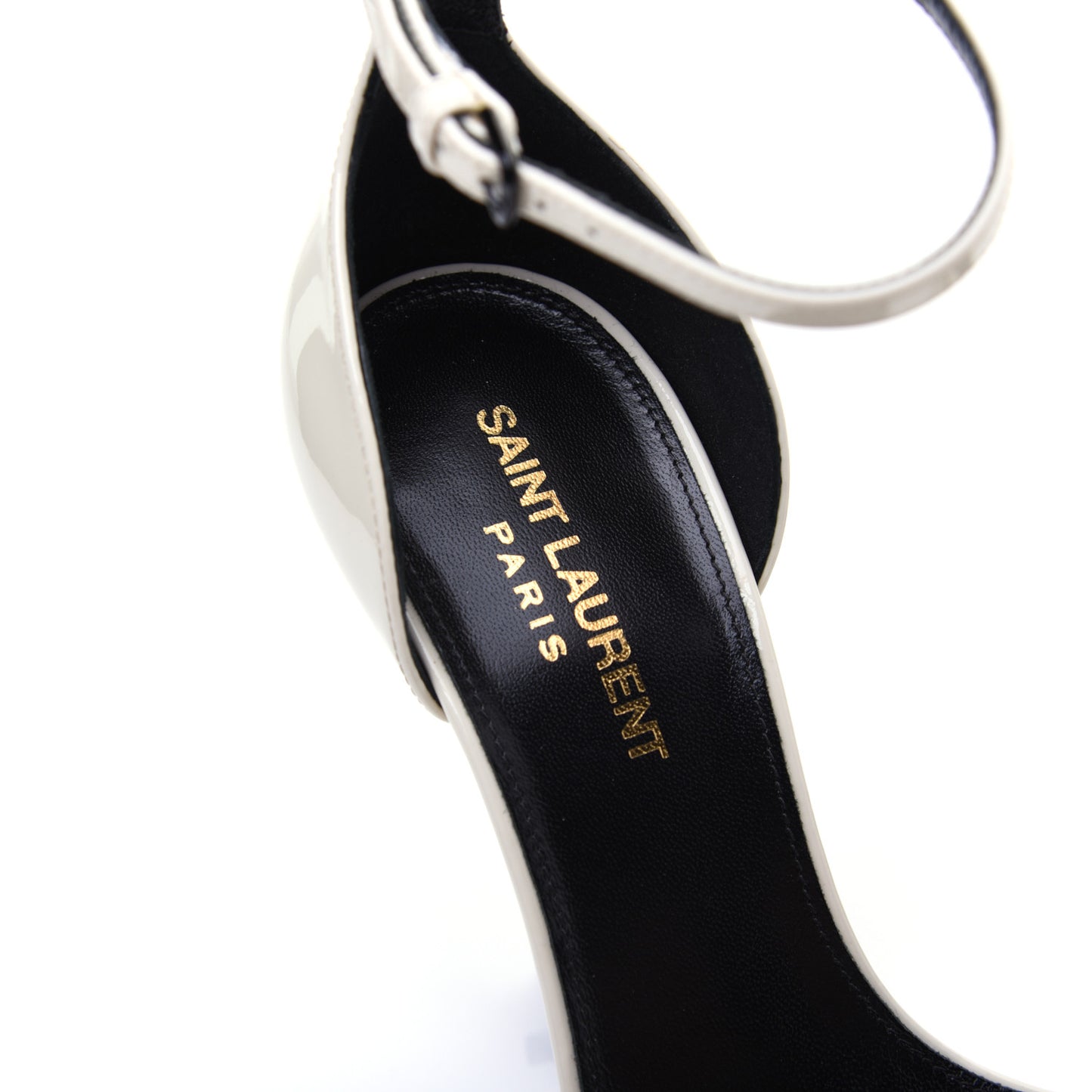 Patent Calfskin Opyum 110 Sandals 36 Neutro