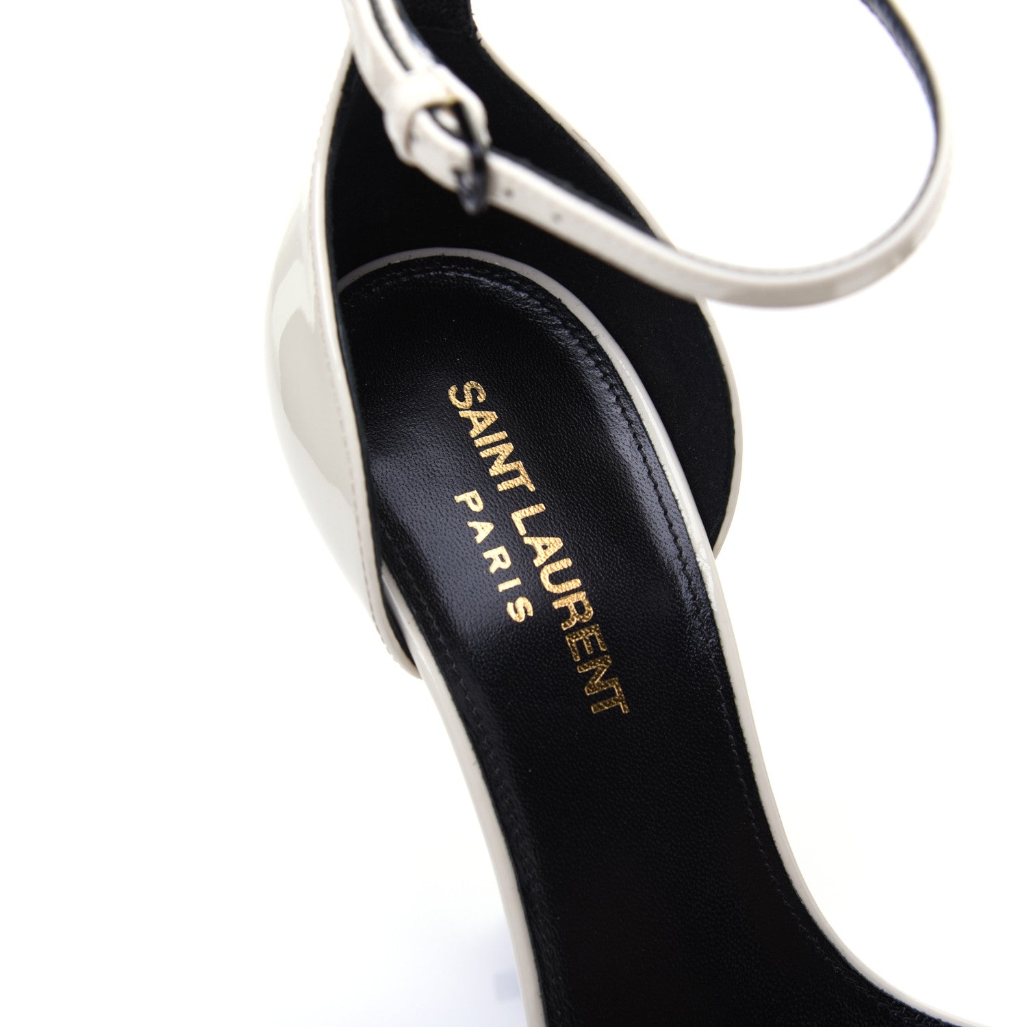 Saint Laurent Patent Calfskin Opyum 110 Sandals 36 Neutro 6 of 12