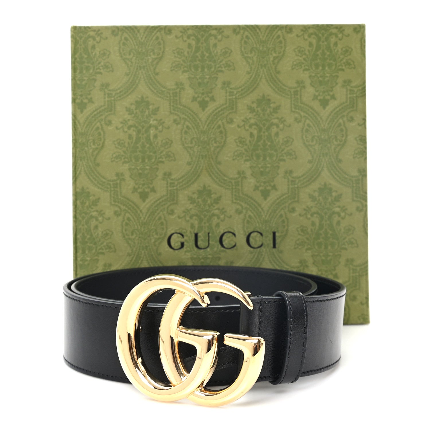 Gucci Plutone Calfskin Double G 40mm Belt 75 30 Black 5 of 5