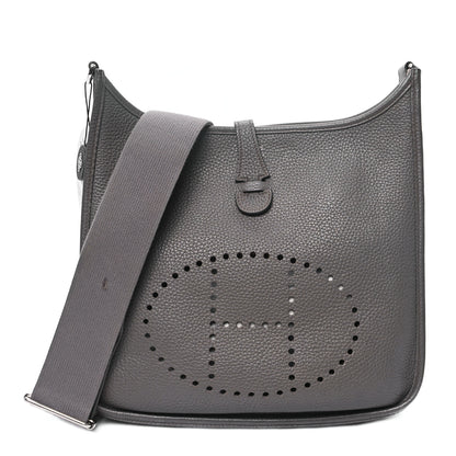 Hermes Taurillon Clemence Evelyne III PM Etain 1 of 11