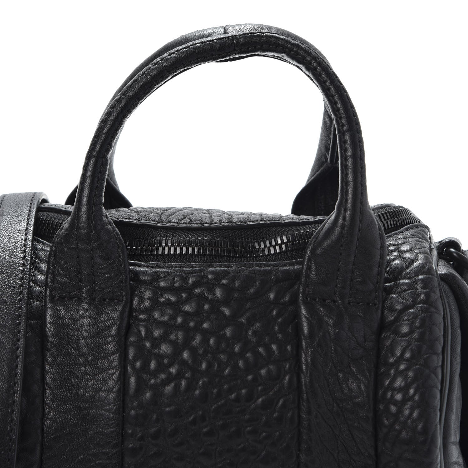 Alexander Wang Pebbled Lambskin Mini Rockie Black Matte Black Hardware 8 of 8