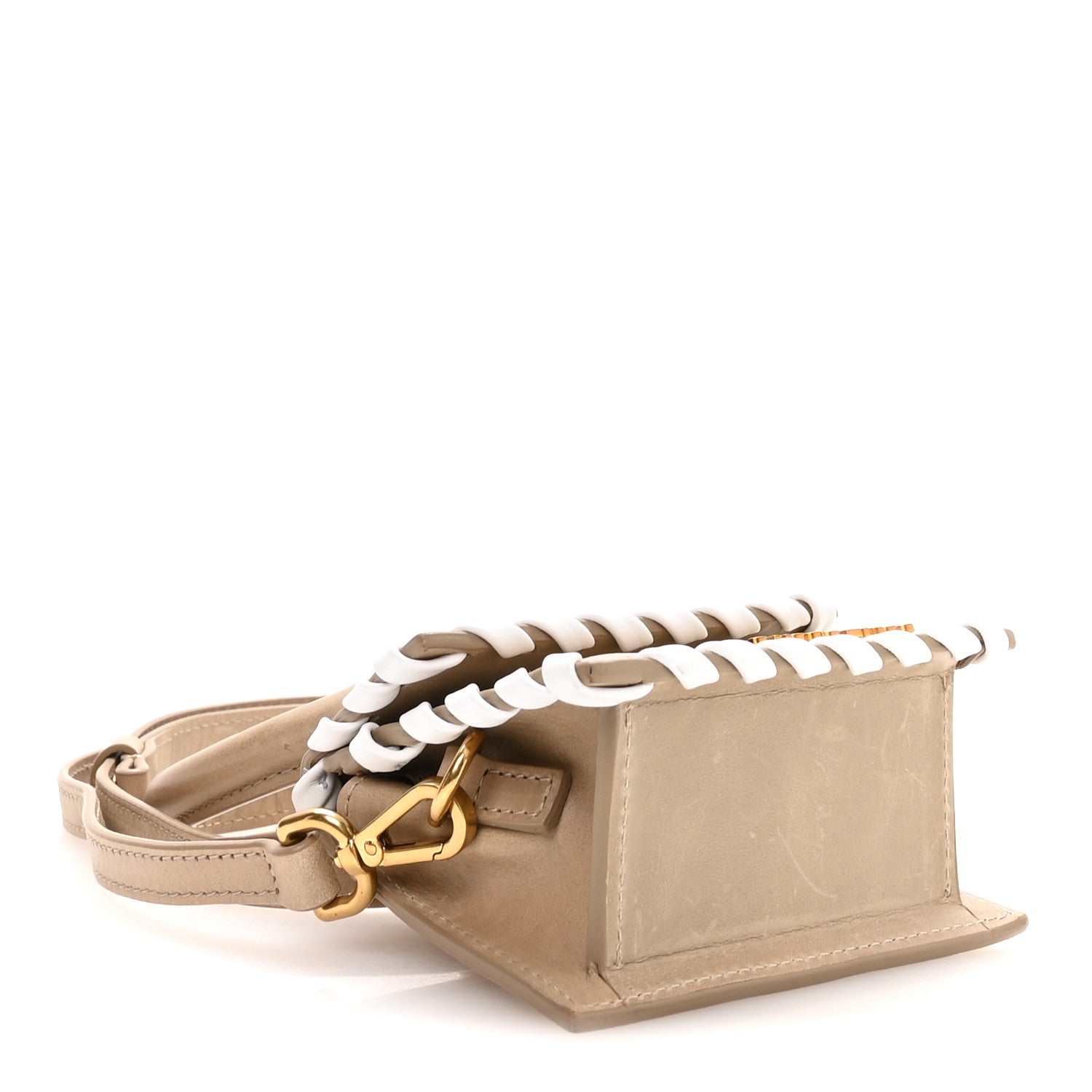 Jacquemus Calfskin Le Chiquito Whipstitch Beige 4 of 9