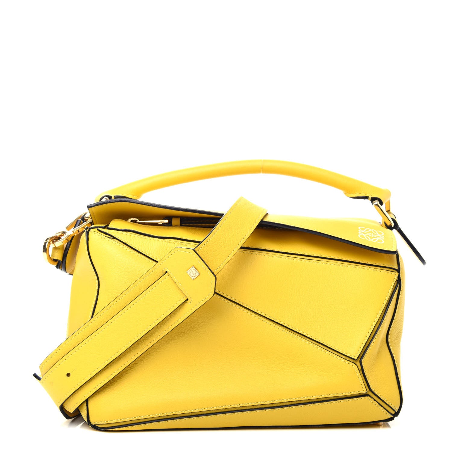 Loewe Calfskin Small Puzzle Bag Yellow 1 of 11