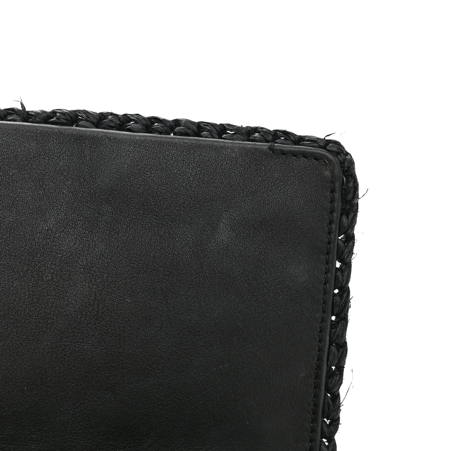 Raffia Monogram Tassel Kate 99 Black