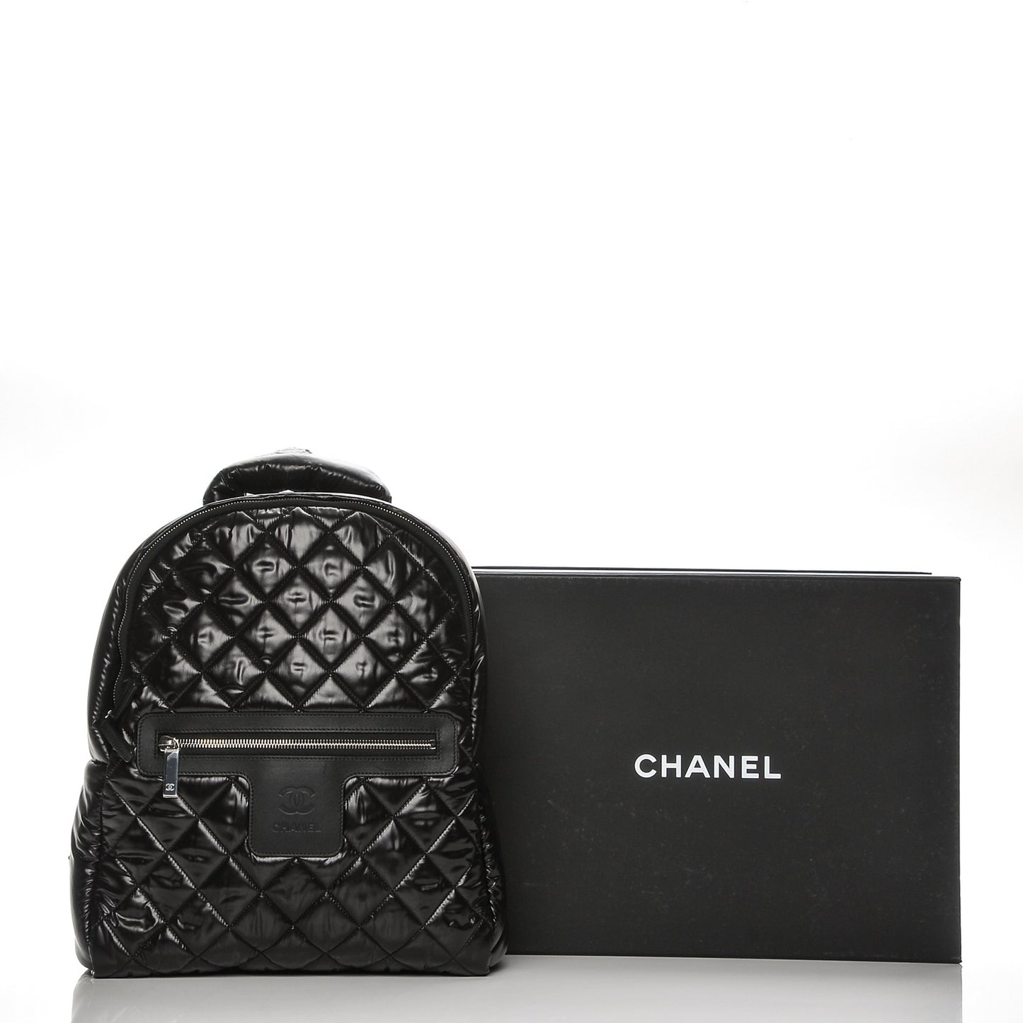 Nylon Quilted Coco Cocoon Backpack Black