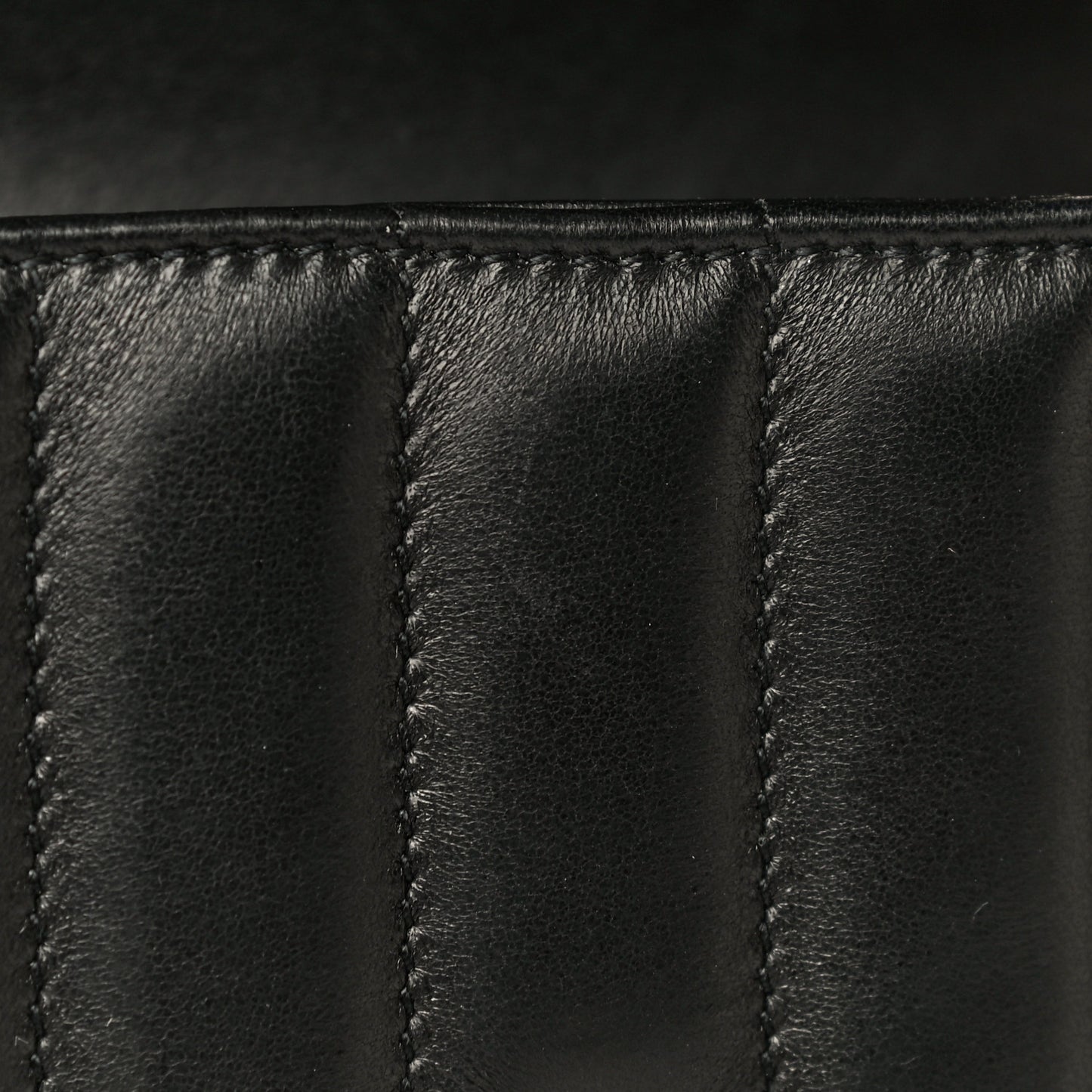 Lambskin Matelasse Monogram Small Vicky Chain Bag Black