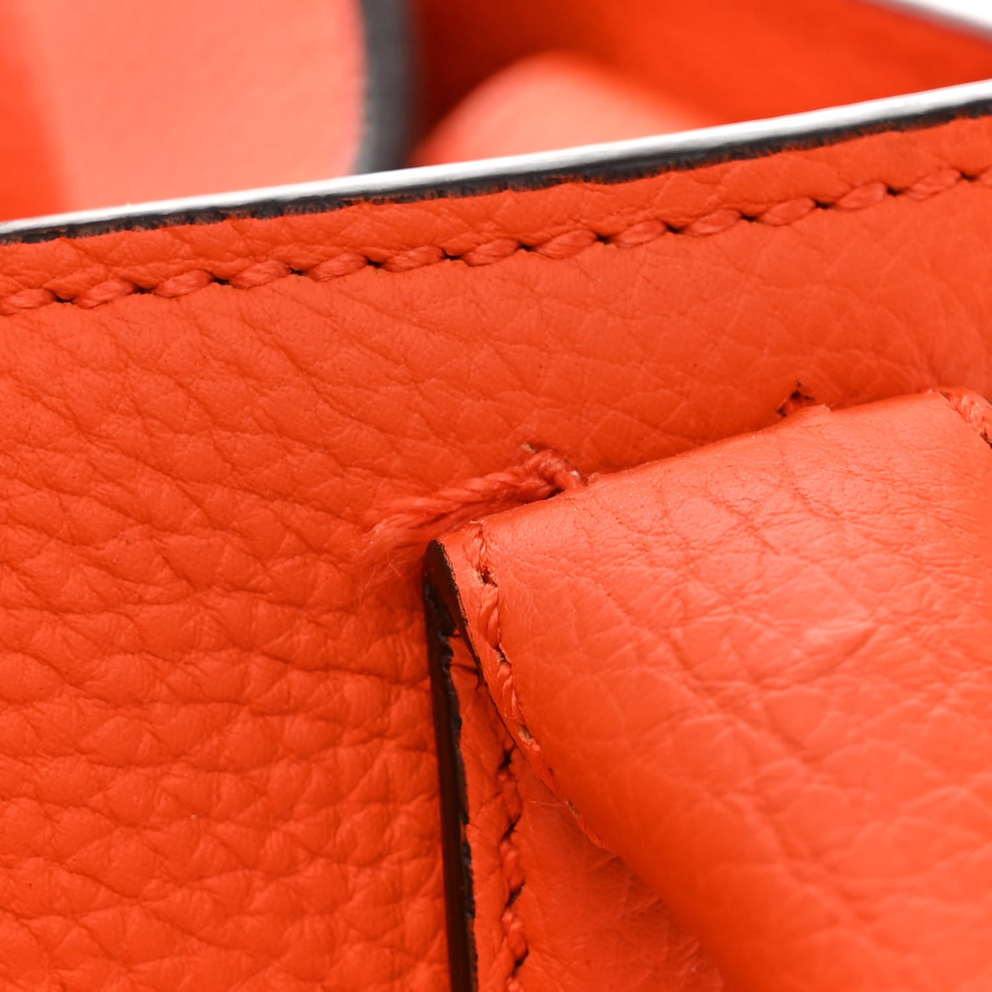 Soft Calfskin Medium Jackie Top Handle Bag Orange