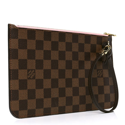 Louis Vuitton Damier Ebene Neverfull MM GM Pochette Rose Ballerine 3 of 8