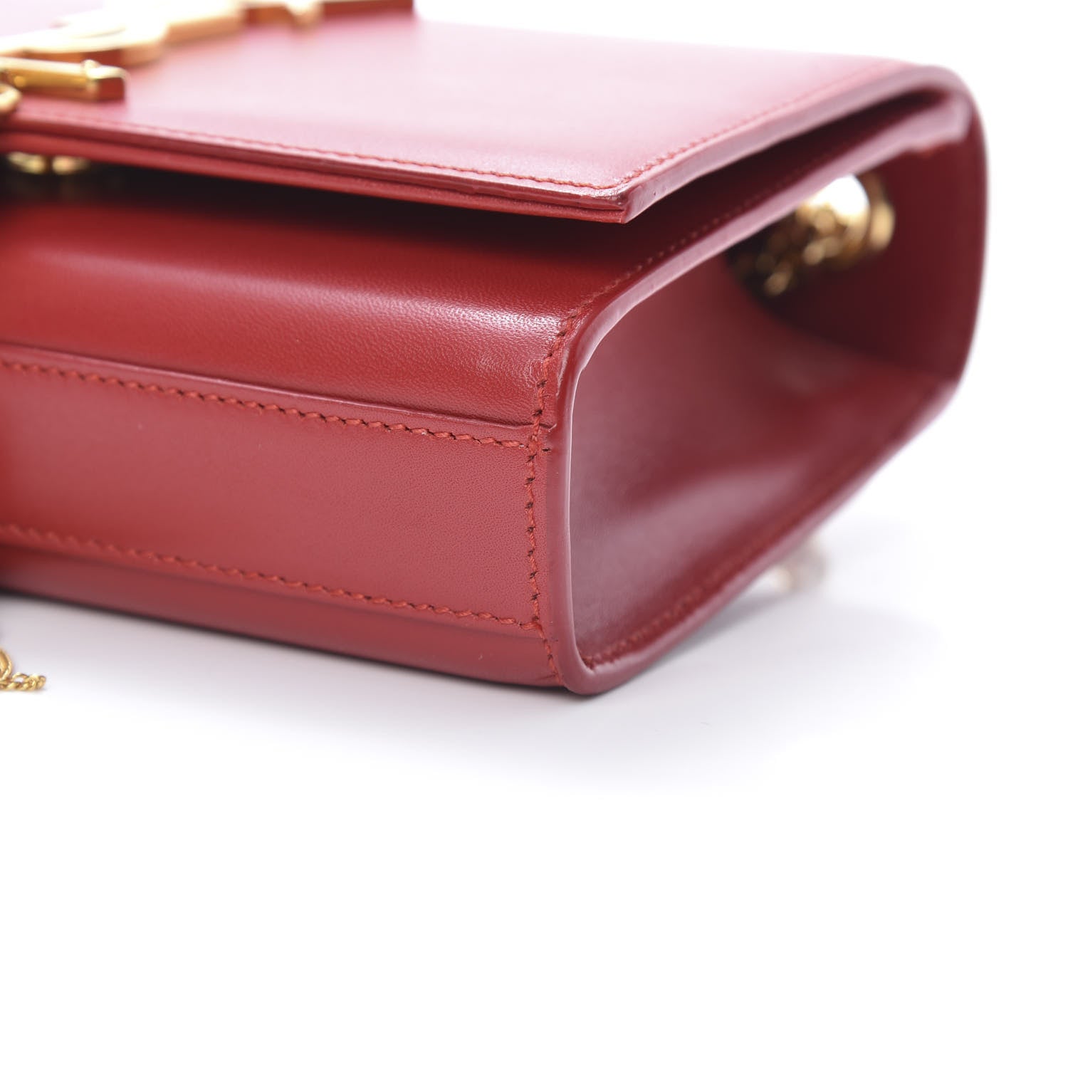 Saint Laurent Calfskin Small Classic Monogram Kate Tassel Satchel Red 10 of 12