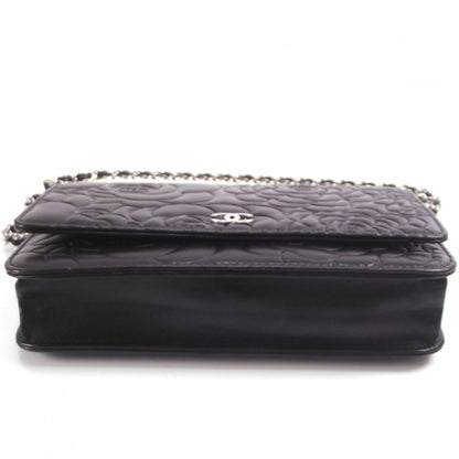 Chanel Lambskin Camelia Wallet on Chain 4 of 10