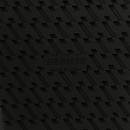 Hermes Calfskin Woolskin Womens Chypre Sandals 40 Black 7 of 8