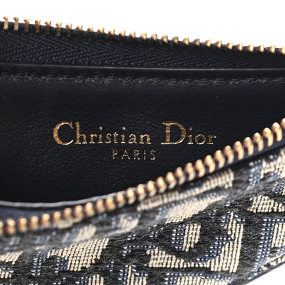 Christian Dior Oblique Saddle Coin Purse Blue 7 of 9
