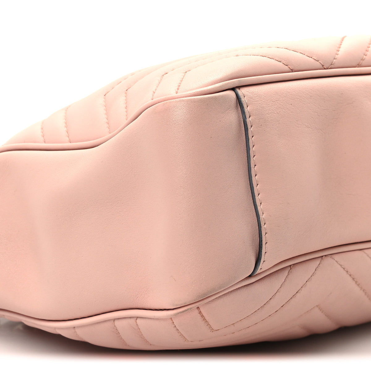 Gucci Calfskin Matelasse Medium GG Marmont Open Top Shoulder Bag Perfect Pink 9 of 10