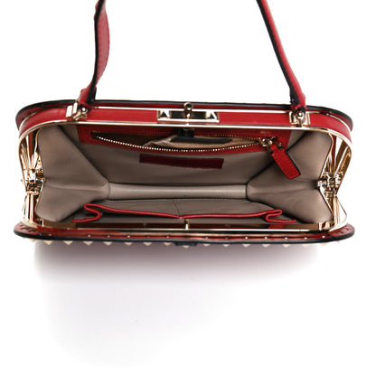 Valentino Garavani Calfskin Rockstud Frame Bag Rosso Valentino 5 of 14