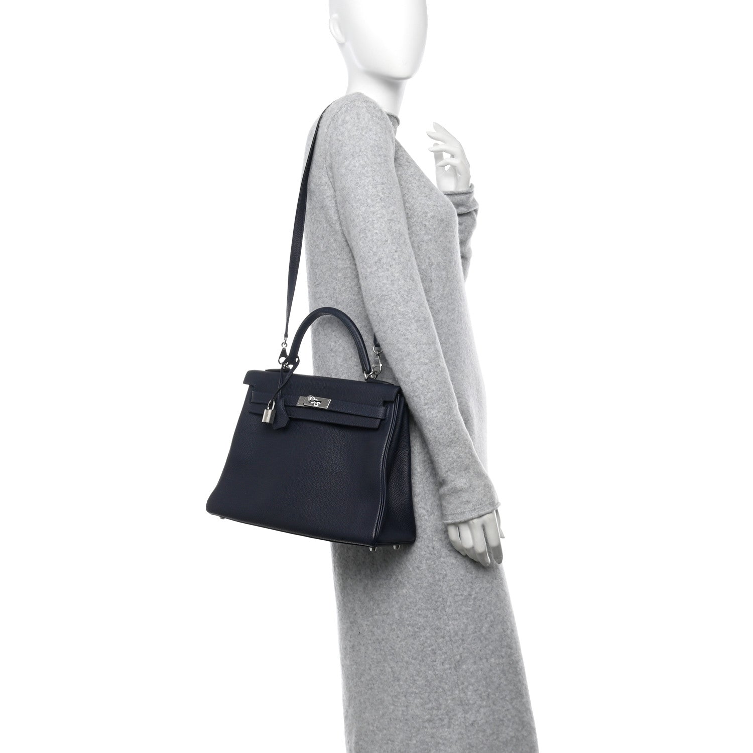 Hermes Togo Kelly Retourne 32 Bleu Nuit 2 of 10