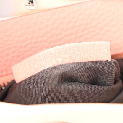 Fendi Cuoio Romano Selleria Bi-Color Medium Peekaboo Iconic Satchel Rosa Plaster Pesca 7 of 10