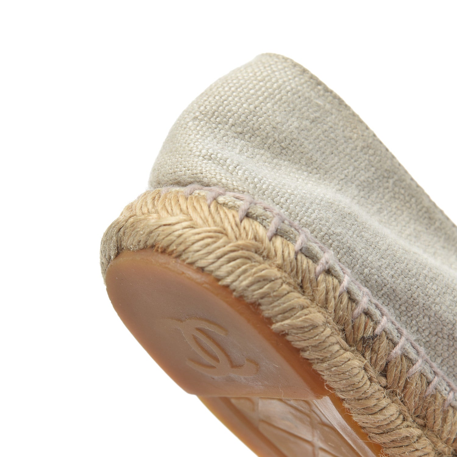 Chanel Linen CC Espadrilles 38 Beige Black 10 of 23