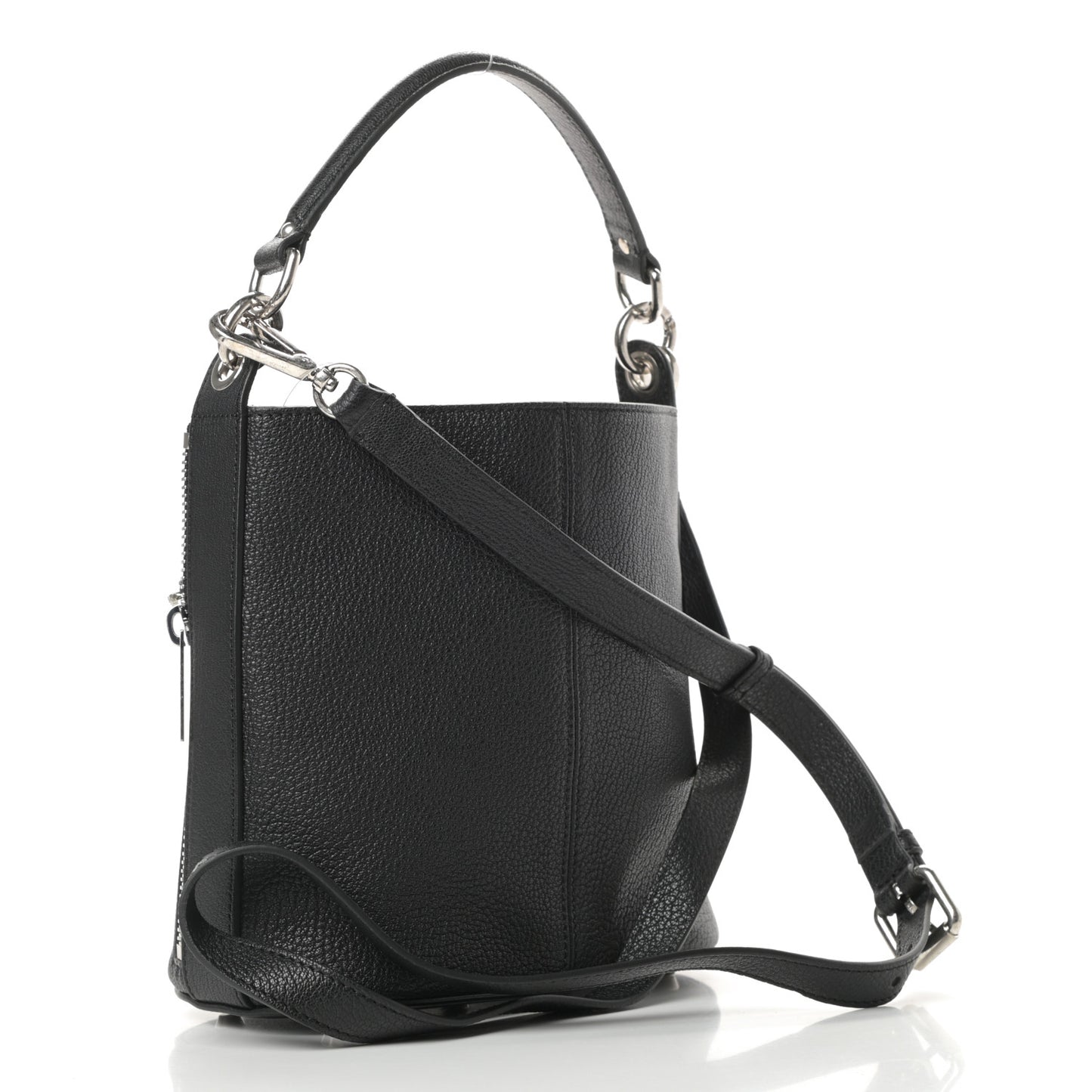 Calfskin De Manta Shoulder Bag Black